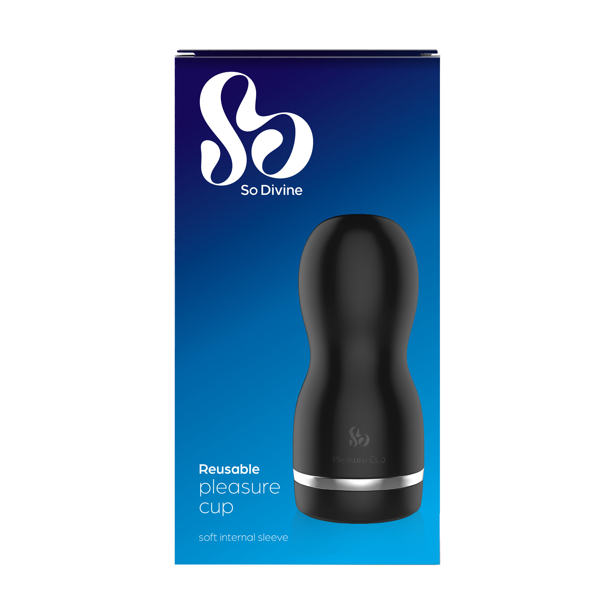 Мастурбатор So Divine Reusable Pleasure Cup чорний, 1 шт